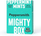 3 x Peppersmith English Xylitol Mints Mighty Box 2.12 oz