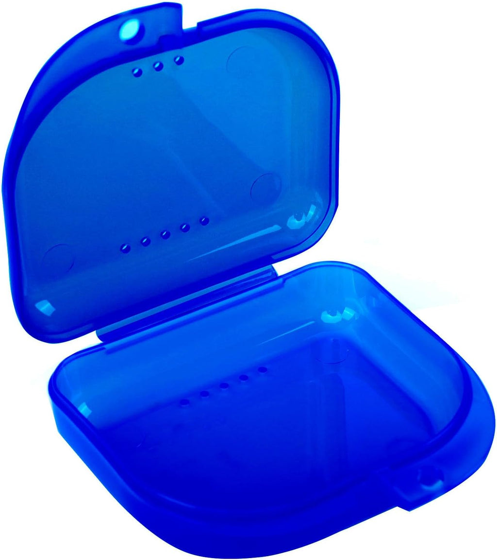 LA MIERE Retainer Case with Vent Holes, 1 Pcs Denture Case, Durable & Similar Mouth Guard, Royal Blue