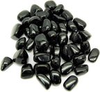 Jet Natural Black Tourmaline Tumbled Stones (100gm) | Energy Protection & Cleansing Crystals | Polished Healing Stones for Home, Office & Meditation | Reiki, Decor & Gift Use