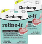 Dentemp Denture Reline Kit Value Pack - Advanced Formula Reline It Denture Reliner - Denture Kit to Refit and Tighten Dentures for Both Upper & Lower Denture (2 Pack (6 Relines))