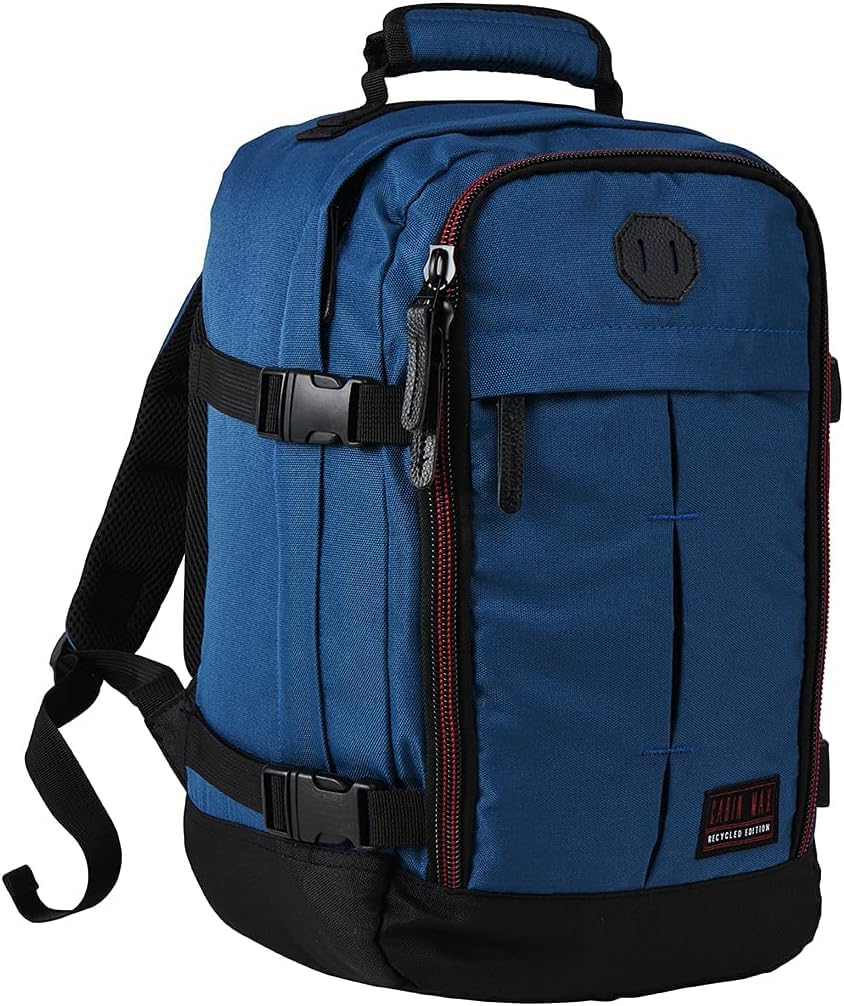 Cabin Max Metz Stowaway 20L Travel Bag 16x10x8inch (40x25x20cm) - Mini Backpack/Weekender Bag Ideal Underseat Carry on Luggage (Navajo Blue)