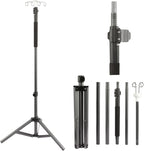 IV Poles,46to 85In IV Stand Floor with 4 IV Bag Holder Stand Portable Telescopic Stabilizing Tripod Stainless Steels Pipe Extension Pole IV Influsion Pole Lightweight Strudy (46-86in)