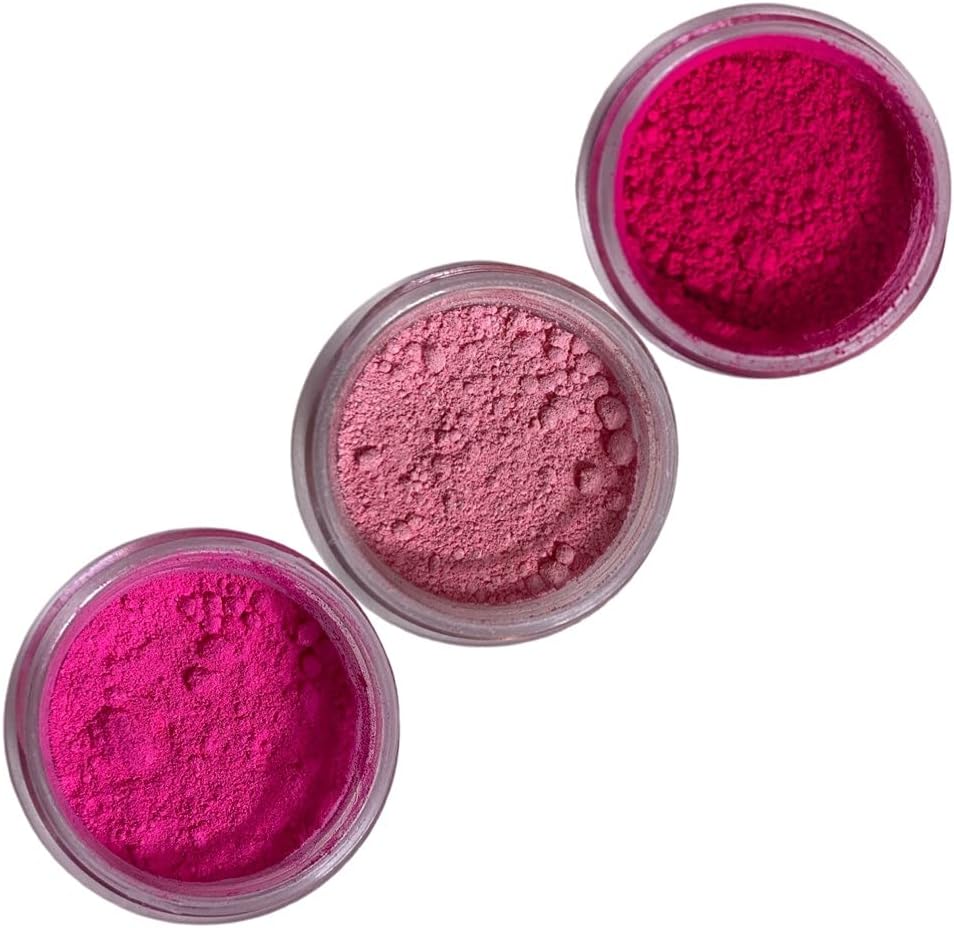 EDIBLE PETAL DUST SET OF 3 : HOT PINK/FRENCH ROSE/PINK (4 grams each container) Dust By Oh! Sweet Art Corp