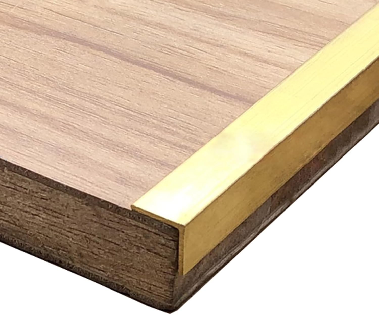 CMYUN Solid Brass Stair Edge Protector/Stair Nosing Strips, Indoor Outdoor Step Tread Edge Trim Guard, Non-Slip Stair Edging Trim/Transition Strip