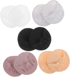minkissy 5pairs Invisible Forefoot Socks for Women Half Palm Toe Socks Non-slip Design for Sandals and Heels Comfortable and Durable Black White Nude Purple and Pink
