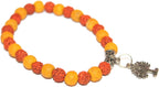 Hijet Tree of life Rudraksha & Tulsi Round Bead Stretch Bracelet 8" Long Balancing Positive Energy Harmony Luck Yoga Meditation Reiki Natural Genuine Authentic Fashion Style.