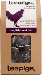 teapigs Black Tea Bags Made With Whole Leaves Pack of Tea Bags, english breakfast, 50 Count (5423)