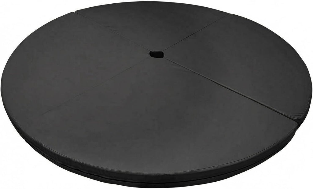 Pole Dance Crash Mat 59",Folding Safety Mat for Home Spinning Round Pole Dance Mat with 3"Thick EPE Foam and PU Cover