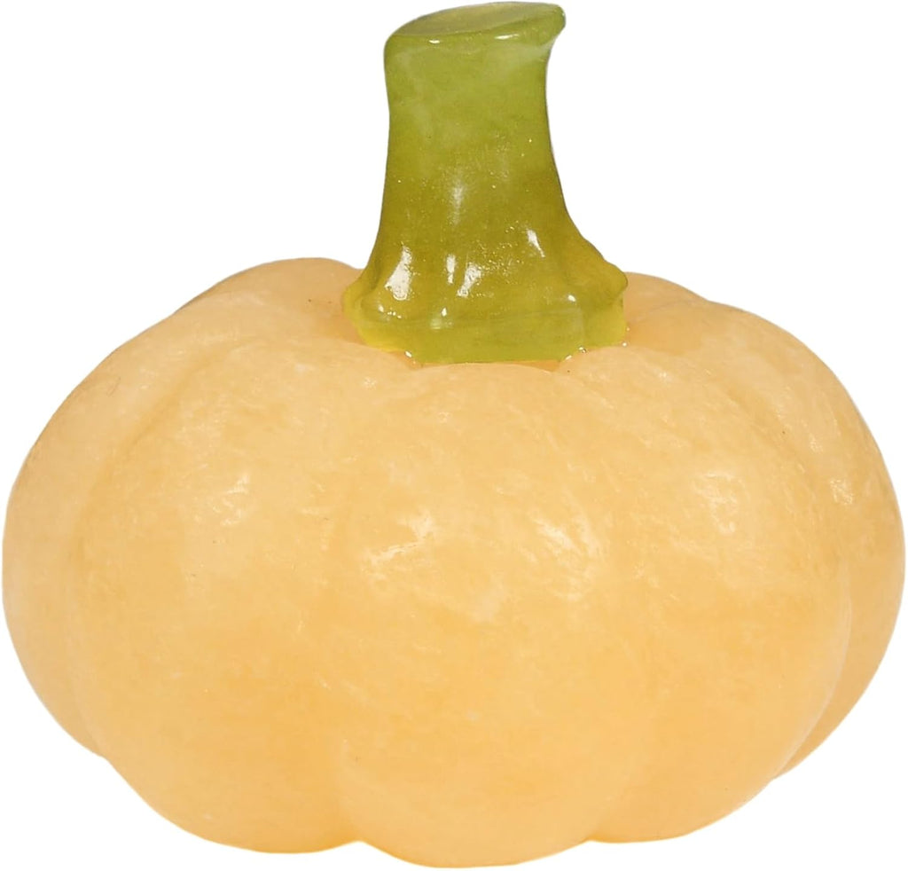 Justinstones Natural Gemstone Calcite Pumpkin Statue Figurine Halloween Home Decoration Gift Office Decor Stone Crafts
