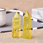 Natural Stones Point Wand Stone Hexagonal Prisms Obelisk Wand Treatment Stone Energy Ore Mineral Crafts Home Decor Gift-Citrine_70-80mm