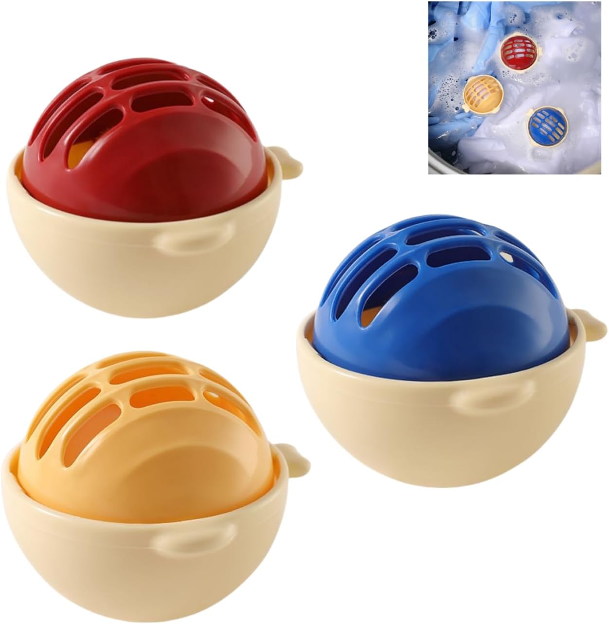 3pcs Hair Remover for Laundry, Reusable Clothes Anti-Winding Adsorption Hair Catcher Laundry Ball, Washing Machine Hair Removal Cleaning Ball