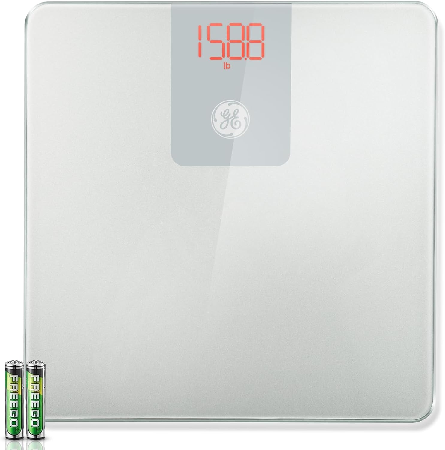 GE Digital Scale Body Weight, Smart Bluetooth Bathroom Scales for Weight and BMI Accurate Body Weighing with App for People - 400lb Electronic Scale Silver Grey