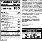 Atkins Chocolate Almond Caramel Bar, Keto-Friendly, Gluten Free with Real Almond Butter, 5 Count (Pack of 1)
