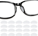 Eyeglass Nose Pads, Anti-Slip Silicone Nose Pads for Glasses, Non Slip Soft Adhesive Sunglass Replacement Sticky Nosepads Cushion for Plastic Frames Eyeglasses Glasses Sunglasses 1 mm (10 Pairs Clear)