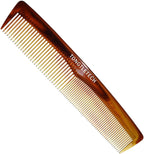 Hair Comb- Professional Hairdressing Comb Master Barber and Salon Anti Static Heat Resistant Strong and Durable Comb, Medium and Fine Tooth in Amber