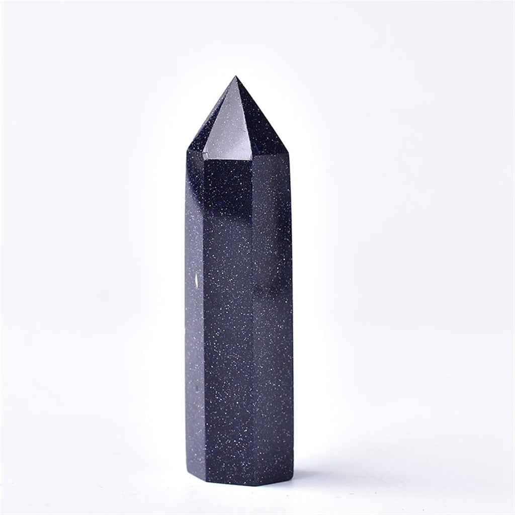 Natural Crystal Blue Sandstone Crystal Point Mineral Stone Obelisk 50-60mm