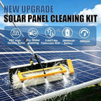 Electric Solar Solar Panel Cleaning Tool, 60cm/23.6” Brush 380 RPM Brushless Motor, 5.6m/18.4ft Telescopic Rod, Cordless 29,000mah Battery – Pbt Bristles, Dry/Wet Dualpower-5.6m/18.4ft