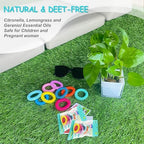 18 Pack Mosquito Repellent Bracelets with 60 Pack Mosquito Patches, DEET-Free Insect & Bug Repellent Wrist Bands for Kids & Adults Outdoor Camping Fishing Traveling