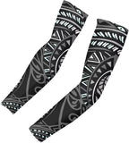 1 Pair Polynesian Print Arm Sleeves for Women Men,Sun Protection Cooling Compression Sleeves,Novelty Arm Covers Set