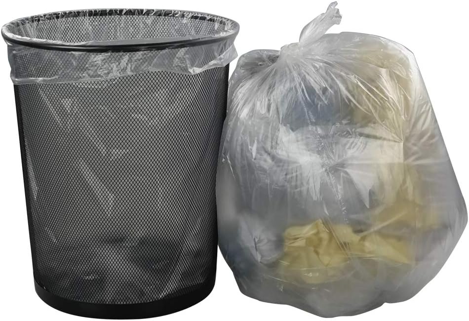 Cand Medium Trash Bags, 7 Gallon Clear Garbage Bags, 110 Counts