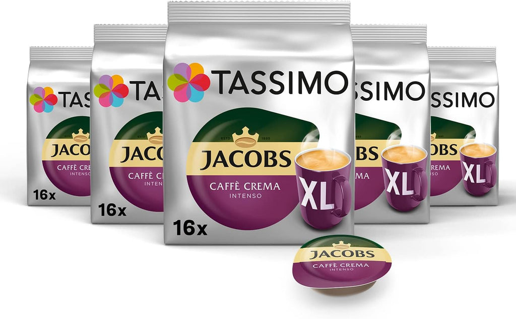 Tassimo Jacobs Caffè Crema intenso XL, 5er Pack (5 x 144 g)