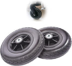 7inch Wheelchair Front Wheel Replacement (2), PU Solid Tire Wheel for Wheelchair Disabled Handicapped, Wheel Assembly for Wheelchair, 5/16" (8 mm) Bearing