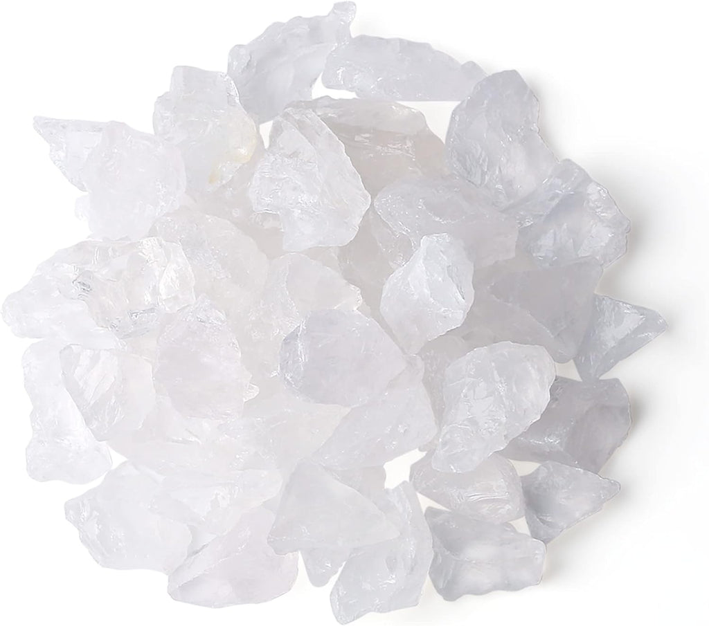 MAIBAOTA Natural Clear Quartz Crystals Bulk Raw Healing Crystal Stones 1" Raw Rough Gemstones Rocks for Tumbling Polishing Cutting Reiki Witch Quartz Crystals