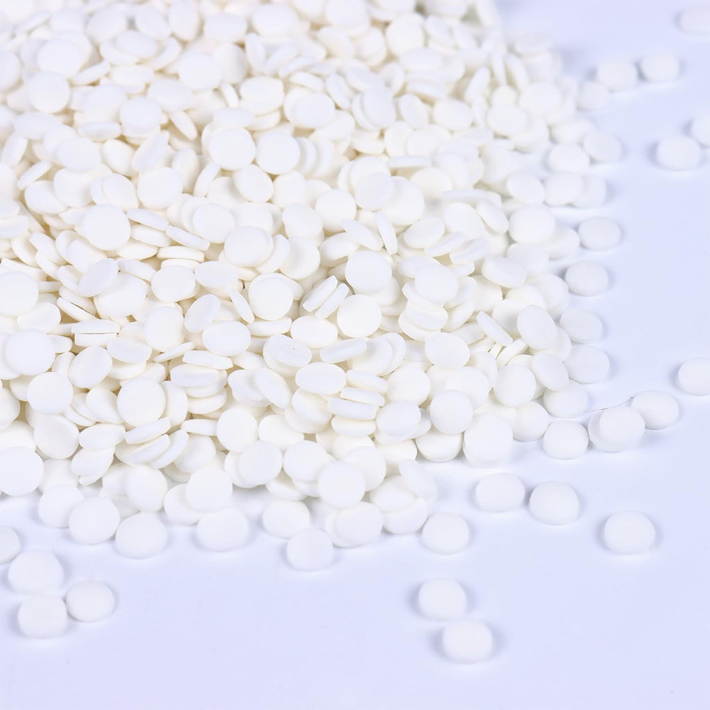 White Sprinkles, White Confetti Sprinkles for Cake Decorating, Round Sprinkle for Cupcakes, Ice Cream, Donut, Cookies, Chocolate(120g/4.23oz)