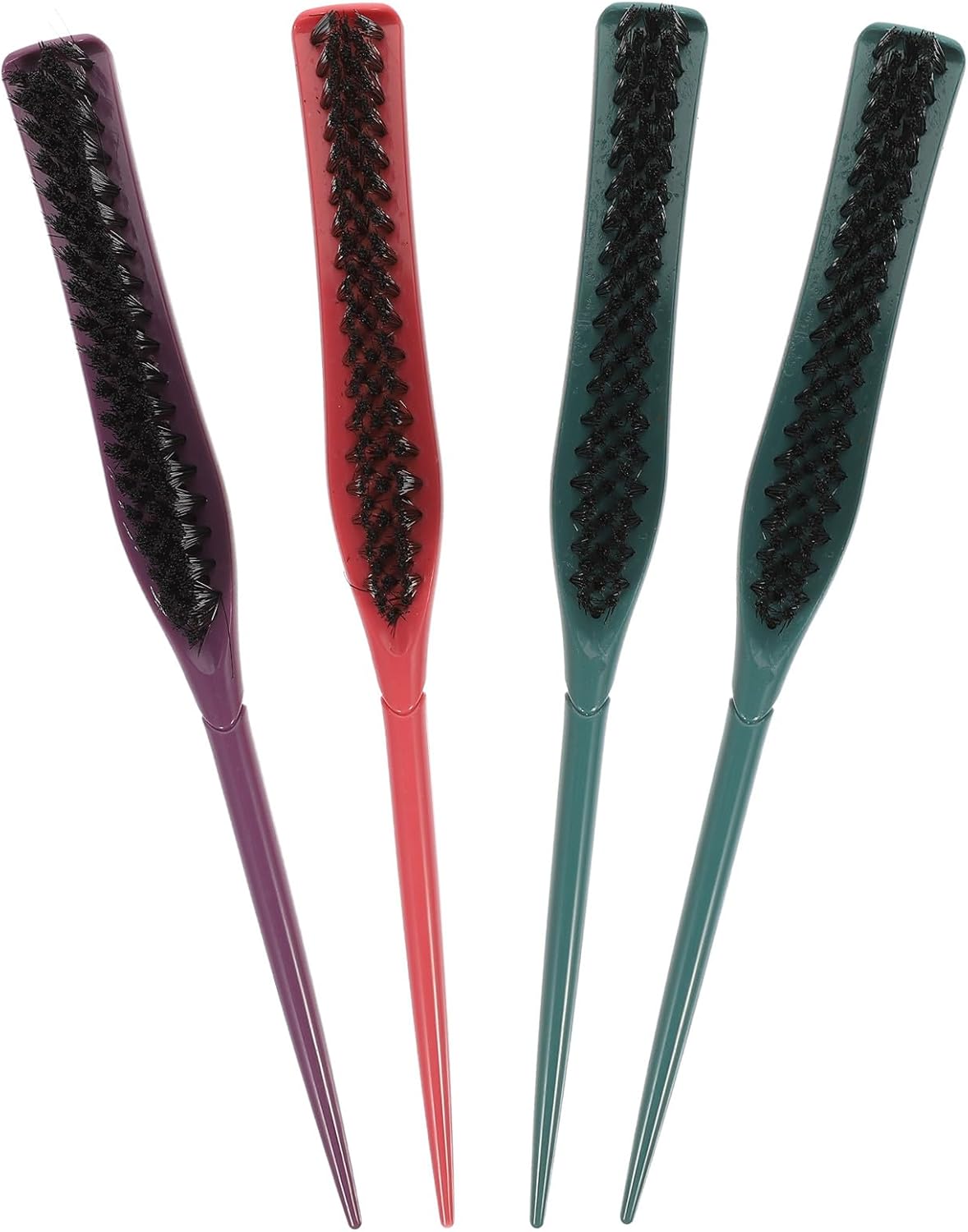 4pcs Tail Hair Combs for Women and Men, Anti-static Hairdressing Styling Brushes, Detangling and Teasing Tools for Curly and Hair Types, Salon and Home Use