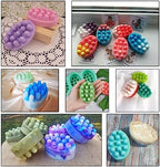 2Pcs Silicone Massage Bar Soap Molds, Handmade Soap Molds for Soap Making, 3D Hair Comb Ice Mold Scalp Massager, Hair Brush Soap Bar Silicone Mold, Food Grade Soap Mould Massage Moulds