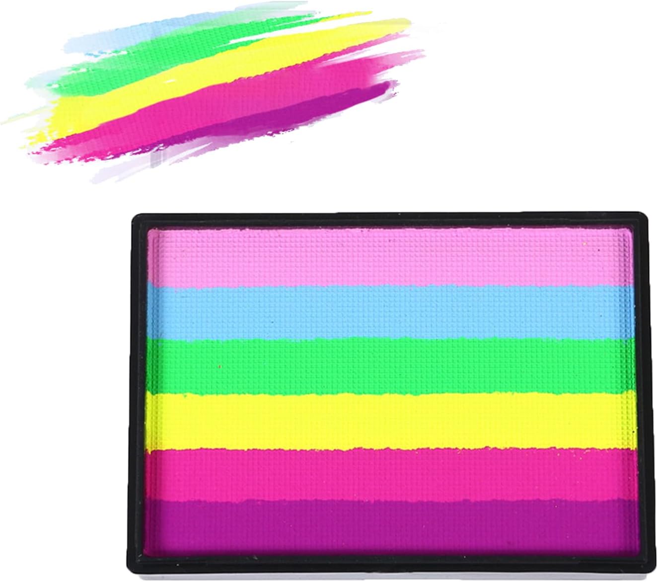 50g Rainbow Face Paint Professional Split Cake Palette Water Based Eyeliner Graphic Hydra Liner Body Painting Makeup Palette,Non-Toxic & Washable Suit for Halloween Christmas Easter