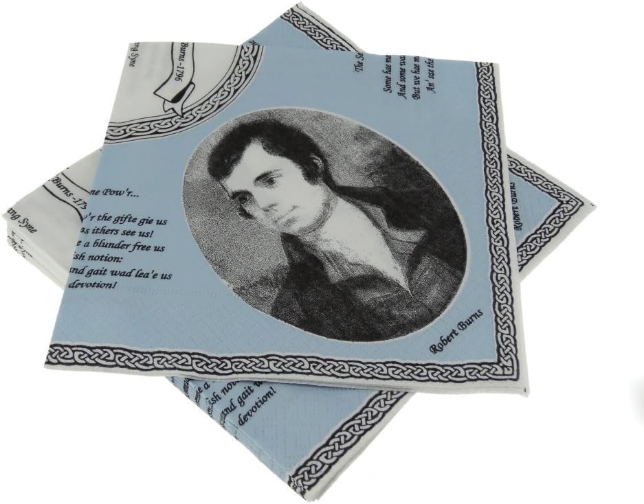 of Scotland Scottish Robert Burns 3 Ply Paper Napkins.