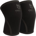 Iron Bull Strength Knee Sleeves 7mm (1 Pair) - Compression Brace & Knee Sleeve For Weightlifting, Powerlifting & Cross Training - Knee Support for Squats - Men & Women