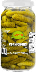 Sanniti Spanish Cornichons - 33.5 ounce
