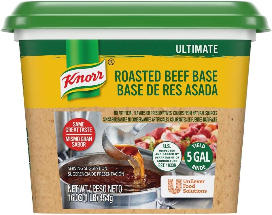 Knorr Professional Ultimate Beef Paste Base Gluten Free, No Artificial Flavors or Preservatives, No MSG added, Colors from Natural Sources, 1 Pound (Pack of 6)