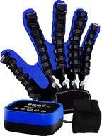 Finger and Hand Function Rehabilitation Trainer Robots Gloves, Finger Straightening Brace Guard Protector, Electric Finger Orthotics for Stroke Hemiplegia Patients(Size:Right-L)
