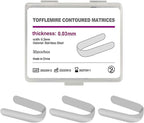 Dental Tofflemire Matrix Bands, M9 Dental Metal Restoration Matrix Bands for Premolar and Molar. (6.3mm, 0.03mm)