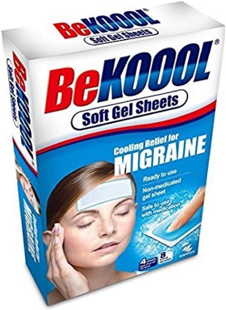 Be Koool Cooling Relief For Migraine Soft Gel Sheets 4 Each (Pack of 9)
