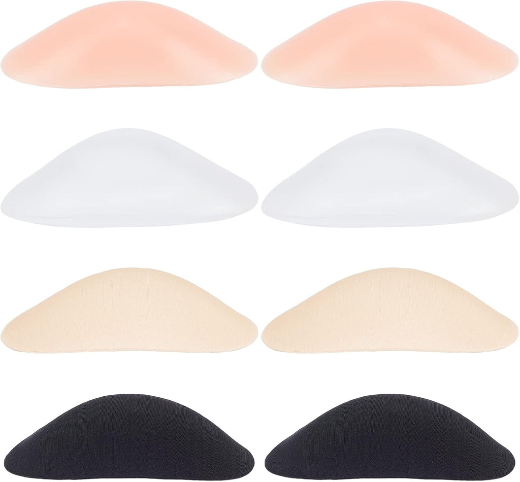 GORGECRAFT 4 Pairs Soft Silicone Shoulder Pads for Women's Clothing Invisible Shoulder Push-up Pads Reusable Silicone Adhesive Shoulder Pads Transparent Anti-Slip Enhancer Shoulder Pads Flesh Color