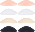 GORGECRAFT 4 Pairs Soft Silicone Shoulder Pads for Women's Clothing Invisible Shoulder Push-up Pads Reusable Silicone Adhesive Shoulder Pads Transparent Anti-Slip Enhancer Shoulder Pads Flesh Color