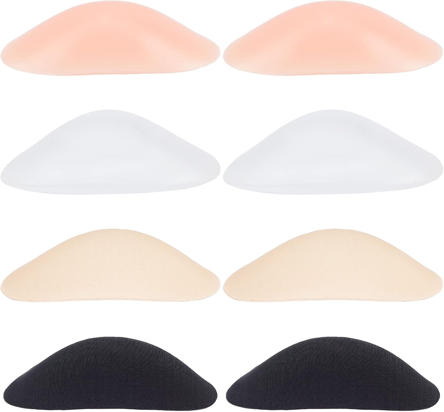 GORGECRAFT 4 Pairs Soft Silicone Shoulder Pads for Women's Clothing Invisible Shoulder Push-up Pads Reusable Silicone Adhesive Shoulder Pads Transparent Anti-Slip Enhancer Shoulder Pads Flesh Color