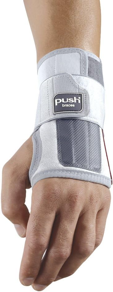 PUSH Med Wrist Brace – Sleek Wrist Support with Maximum Immobilization Commonly Used as a Carpal Tunnel Night Splint for Sleeping (Left Size 2)