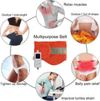 Electric Heating Massager Belt with Hot Compress Vibration,Massage for Abdominal Back Lumbar Stomach Pain Relief,Waist Trimmer Fitness Home Exercise, Fitness Equipment for Abdom,Ab Machine
