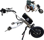 500W Electric Handcycle Wheelchair Attachment, Wheelchair Pull Device with 48v17ah Battery, 3 Speed Wheelchair Conversion Kit, Range 65km,A