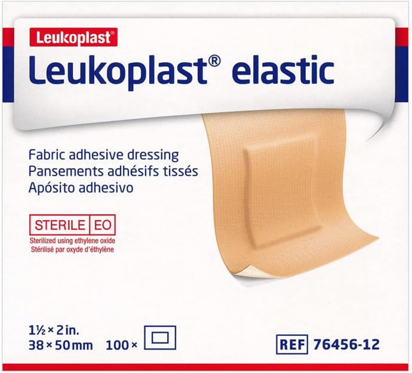 Coverlet/Leukoplast Adhesive Patch Bandage 1-1/2" x 2", Latex-free 100 per Box (Packaging May Vary)