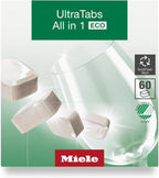 Miele UltraTabs All In 1 ECO Dishwasher Detergent Tablets, 60-Count, Designed For All Dishwasher Types