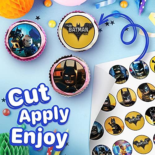 30 x Edible Cupcake Toppers Themed ofKnight of Shadows Hero Collection of Edible Cake Decorations | Uncut Edible on Wafer Sheet