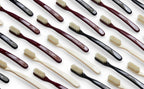 Acca Kappa Vintage Black Toothbrush Pure White Bristles Retro-Style Ergonomic Handle, 2-Pack Bundle