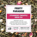 Tiesta Tea - Fruity Paradise, Strawberry Pineapple Green Tea, Premium Loose Leaf Blend, Tropical Fruit Flavor, Medium Caffeine, Hot or Iced, 20-25 Cups, 1.6oz Resealable Pouch