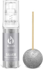 Silver Edible Glitter Spray - 10g Edible Silver Glitter for Cakes Food Grade Metallic Shimmer Powder Cake Sprinkles for Cookie Decorating Chocolate Strawberry